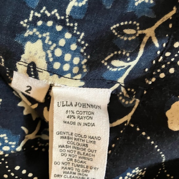 Ulla Johnson Asima Floral Printed One Shoulder Blouse Top Size 2 - Picture 7 of 7